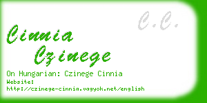 cinnia czinege business card